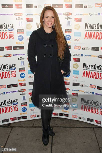 Sienna Boggess attends the Whatsonstage.com Theare Awards nominations launch at Cafe de Paris on December 7, 2012 in London, England.