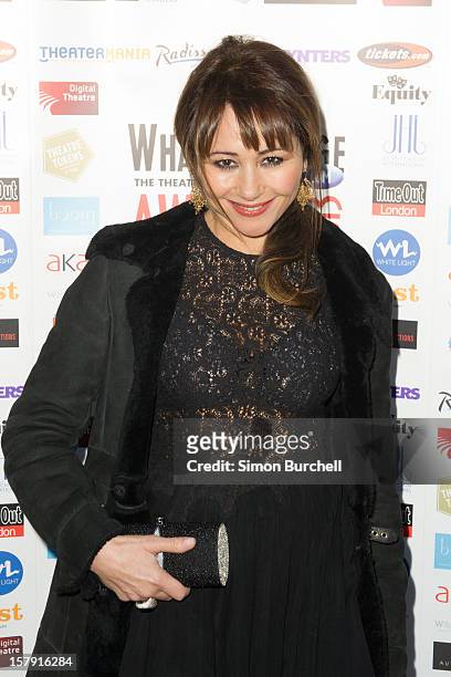 Frances Ruffelle attends the Whatsonstage.com Theare Awards nominations launch at Cafe de Paris on December 7, 2012 in London, England.