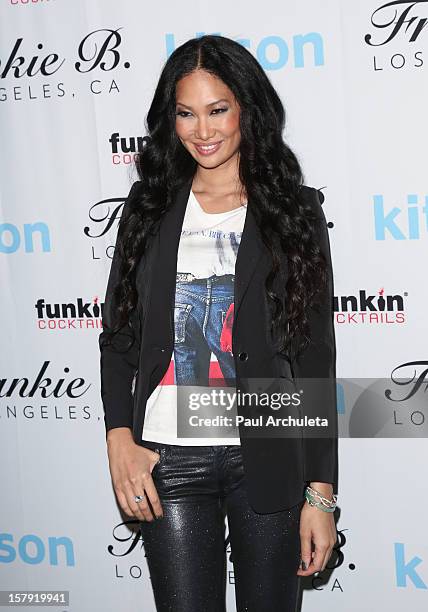 Personality Kimora Lee Simmons attends the Get Festive With Frankie B. And Kitson event at Kitson on Robertson on December 6, 2012 in Beverly Hills,...