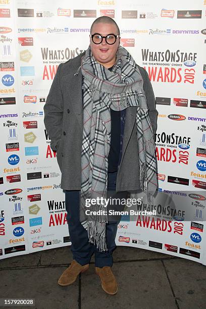 Sam Buttery attends the Whatsonstage.com Theare Awards nominations launch at Cafe de Paris on December 7, 2012 in London, England.