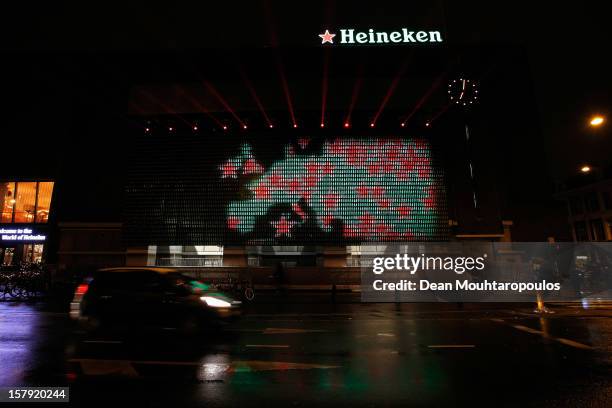 General view of the Heineken Light Installation at Heineken Experience on December 7, 2012 in Amsterdam, Netherlands. Heineken marks its 140-year...