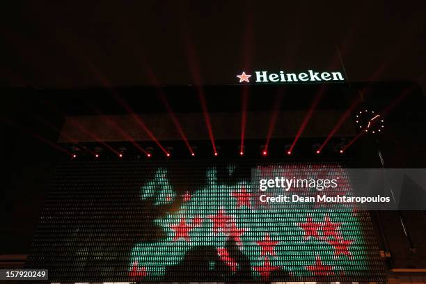 General view of the Heineken Light Installation at Heineken Experience on December 7, 2012 in Amsterdam, Netherlands. Heineken marks its 140-year...