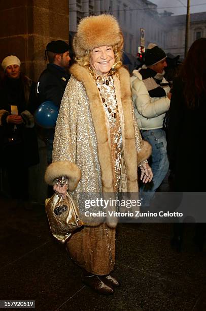 Marta Marzotto attends the Teatro Alla Scala 2012/2013 Opening on December 7, 2012 in Milan, Italy.