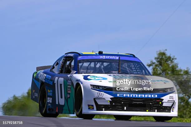 Allmendinger, driver of the LeafHome Water Solutions Chevrolet, drives during the NASCAR Xfinity Series Road America 180 at Road America on July 29,...