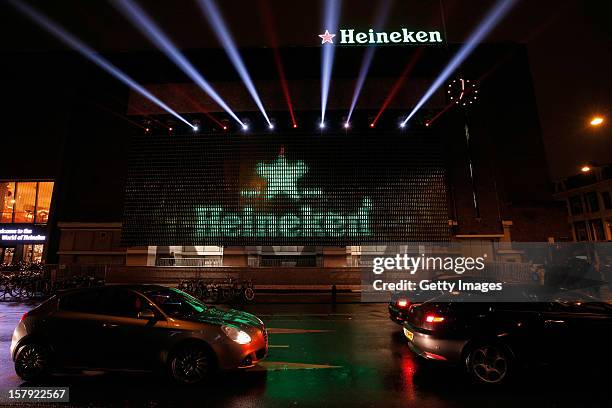 General view of the Heineken Light Installation at Heineken Experience on December 7, 2012 in Amsterdam, Netherlands. Heineken marks its 140-year...