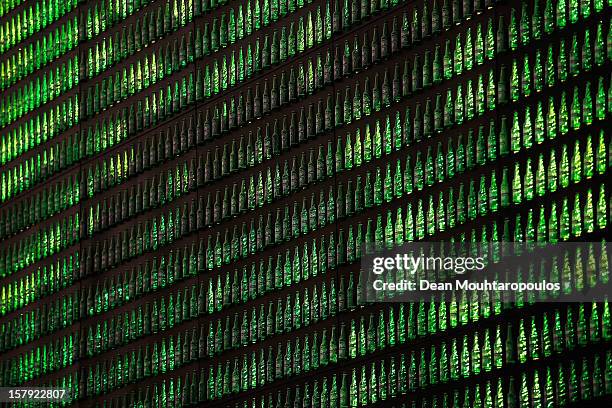 Detailed view of the Heineken Light Installation at Heineken Experience on December 7, 2012 in Amsterdam, Netherlands. Heineken marks its 140-year...