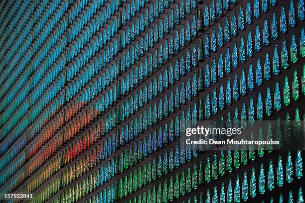 Detailed view of the Heineken Light Installation at Heineken Experience on December 7, 2012 in Amsterdam, Netherlands. Heineken marks its 140-year...