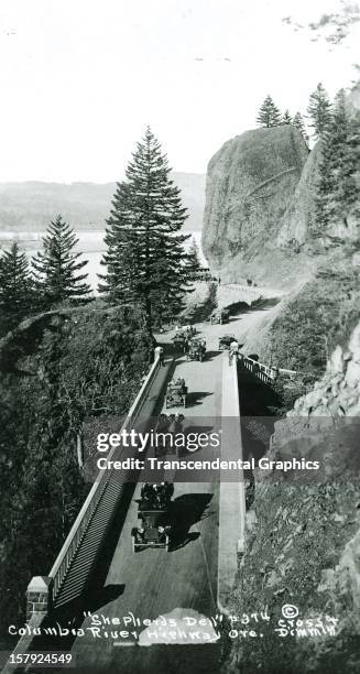 View of Shepherd's Dell in Oregon's Columbia River Basin is the subject of this photo postcard issued circa 1935 in Portland, Oregon.