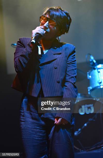 Ana Tijoux performs on stage during Day 3 of the Womad Festival at Charlton Park on July 29, 2023 in Malmesbury, England.