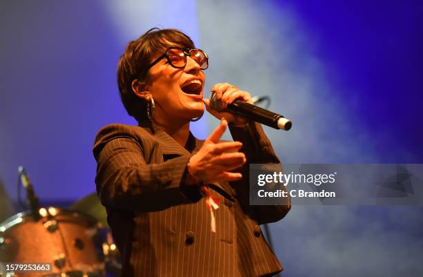 Ana Tijoux performs on stage during Day 3 of the Womad Festival at Charlton Park on July 29, 2023 in Malmesbury, England.