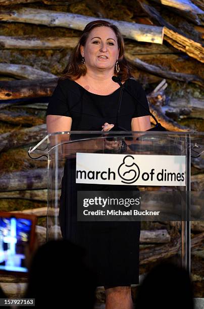 Honoree Cyma Zarghami accepts the Inspiring Woman of the Year award onstage during the 7th Annual March of Dimes Celebration of Babies, a Hollywood...