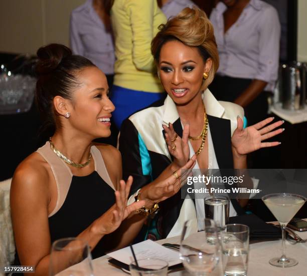 Dania Ramirez and Keri Hilson attend Keri Hilson's birthday dinner at STK resturant on December 6, 2012 in Atlanta, Georgia.