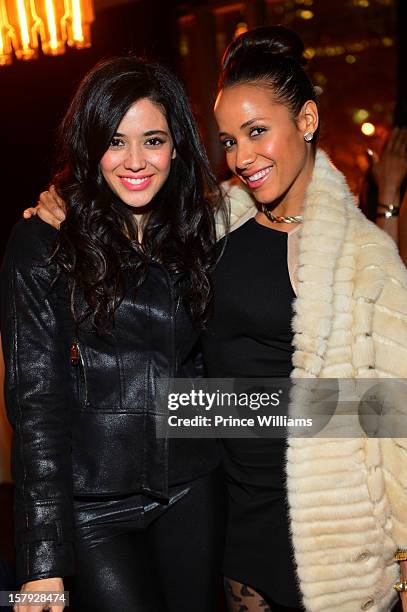 Edy Ganem and Dania Ramirez attend Keri Hilson's birthday dinner at STK resturant on December 6, 2012 in Atlanta, Georgia.