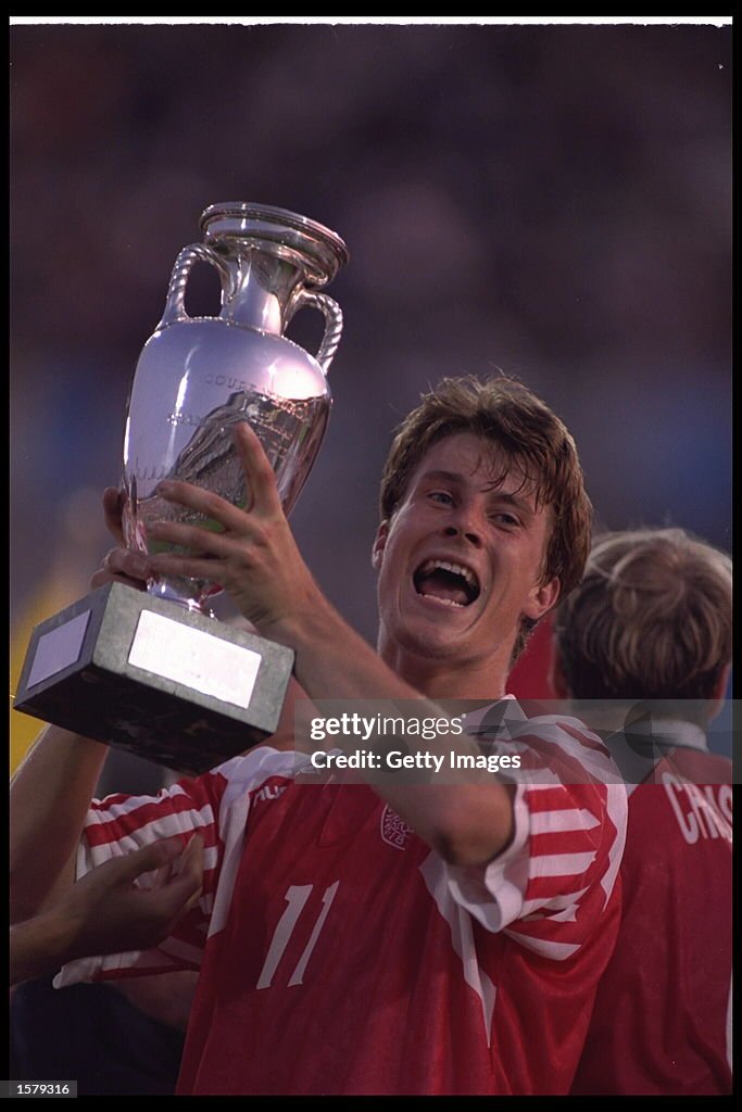 BRIAN LAUDRUP HOLDS EURO CUP