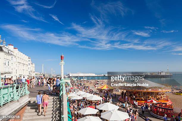 brighton sea front, sussex, england - brighton races stock pictures, royalty-free photos & images