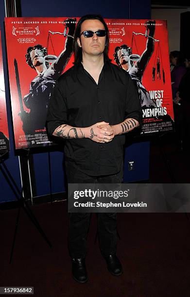 Film subject Damien Echols attends the New York premiere of "West Of Memphis" at Florence Gould Hall on December 7, 2012 in New York City.