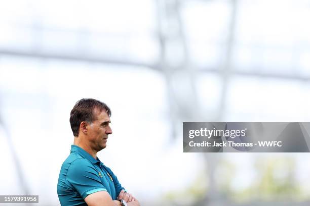 Julen Lopetegui, Manager of Wolverhampton Wanderers looks on during the pre-season friendly match between Celtic and Wolverhampton Wanderers at Aviva...