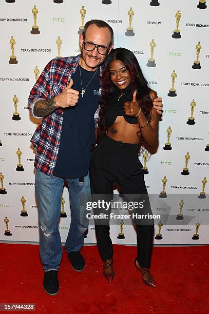 Photographer Terry Richardson and Azealia Banks attend the OHWOW & HTC celebration of the release of "TERRYWOOD" at The Standard Hotel & Spa on...