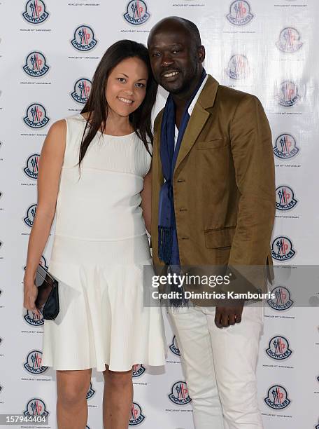 David Adjaye and guest attend a private dinner celebrating Remo Ruffini and Moncler's 60th Anniversary during Art Basel Miami Beach on December 7,...