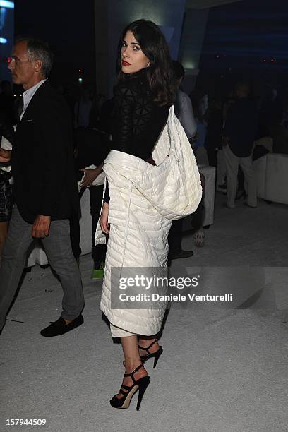 Model Sophia Papp attends a party as Moncler Celebrates Its 60th Anniversary At Art Basel Miami Beach on December 7, 2012 in Miami Beach, Florida.