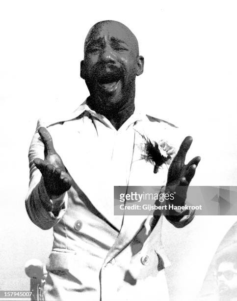 1st JANUARY: Lead singer Errol Brown from English group Hot Chocolate performs live on stage at Hilversum, Netherlands in 1974.