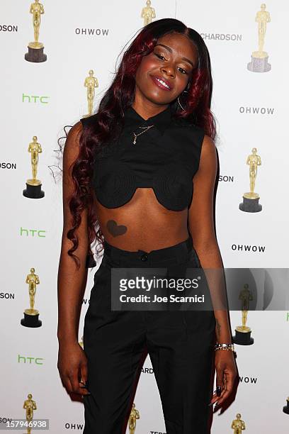 Azealia Banks attends the after party for the OHWOW & HTC celebration of the release of "TERRYWOOD", sponsored by GQ and Disaronno at The Standard...