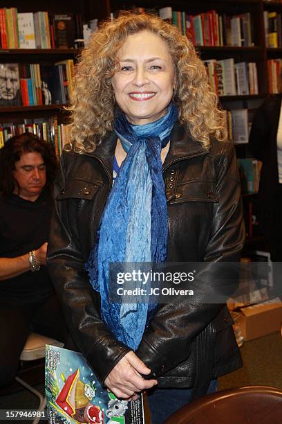 Actress Jeannie Elias attends a live Interactive reading event of 'ELFBOT' inside Barnes & Noble at The Americana at Brand on December 7, 2012 in...