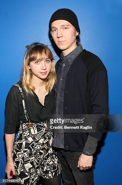 Zoe Kazan and Paul Dano attend the after party for the "West Of Memphis" premiere at The French Institute on December 7, 2012 in New York City.