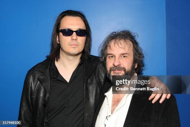 Damien Echols and director Peter Jackson attend the after party for the "West Of Memphis" premiere at The French Institute on December 7, 2012 in New...