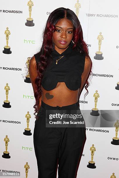 Azealia Banks attends the after party for the OHWOW & HTC celebration of the release of "TERRYWOOD", sponsored by GQ and Disaronno at The Standard...