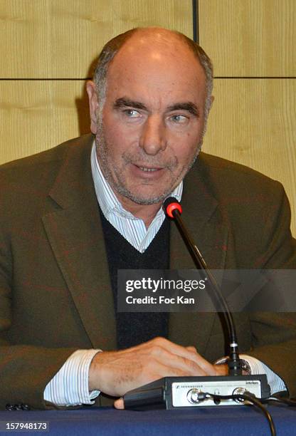 Jean Louis Normandin from 'Otages Du Monde' attends the 'Soutien A Tous Les Otages Du Monde' Press Conference at Hotel de Ville on December 7, 2012...