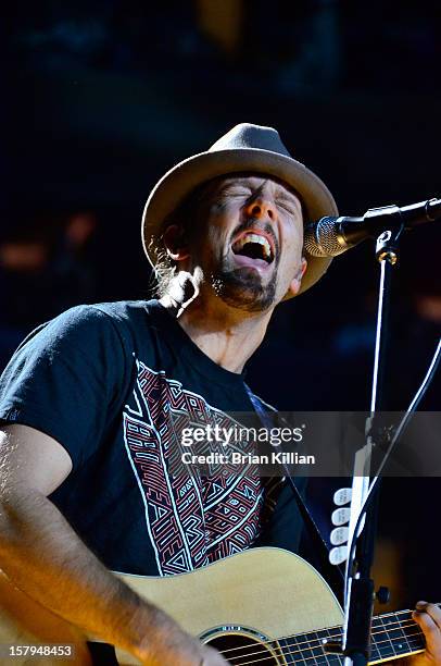 Jason Mraz performs onstage during Z100's Jingle Ball 2012 presented by Aeropostale at Madison Square Garden on December 7, 2012 in New York City.