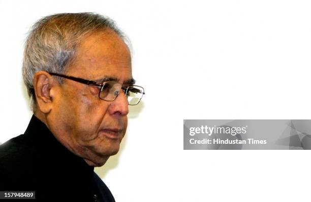 Indian President Pranab Mukherjee during the inauguration of Eleventh National Convention on "Sustainable Housing Masses" at Vigyan Bhavan on...