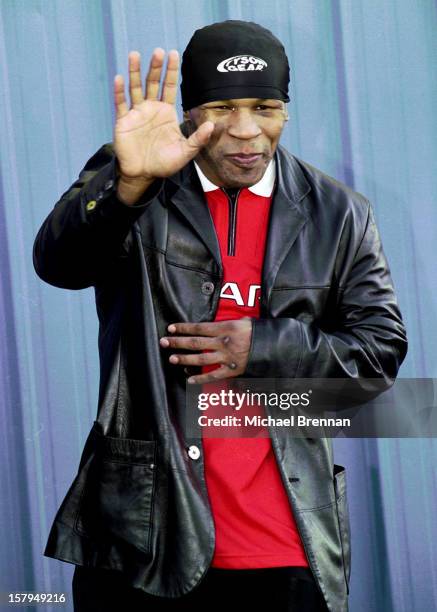 American boxer Mike Tyson outside the Golden Gloves Gym in Las Vegas, Nevada, 8th January 2000. He is in training for his Jan 29 fight against...