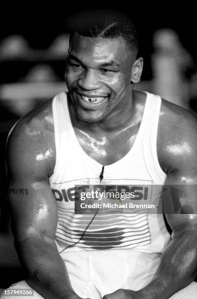 Boxer Mike Tyson relaxes in Atlantic City, New Jersey, a week before meeting Carl Williams Jr. At the Atlantic City Convention Center, 14th July...