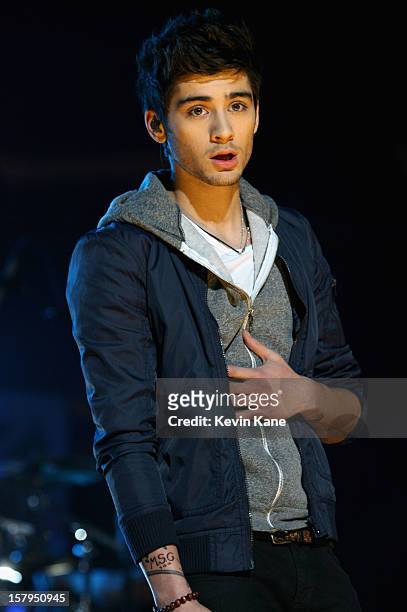 Zayn Malik of One Direction performs onstage during Z100's Jingle Ball 2012, presented by Aeropostale, at Madison Square Garden on December 7, 2012...