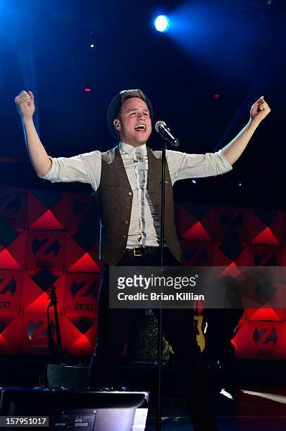Olly Murs performs onstage during Z100's Jingle Ball 2012 presented by Aeropostale at Madison Square Garden on December 7, 2012 in New York City.