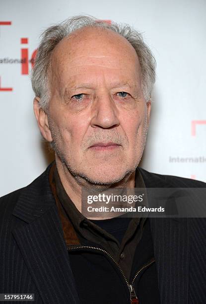 Director Werner Herzog arrives at the International Documentary Association's 2012 IDA Documentary Awards at The Directors Guild Of America on...