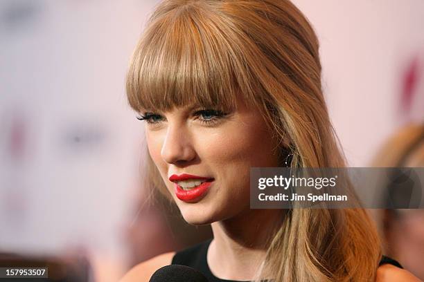 Singer Taylor Swift attends Z100's Jingle Ball 2012, presented by Aeropostale, at Madison Square Garden on December 7, 2012 in New York City.