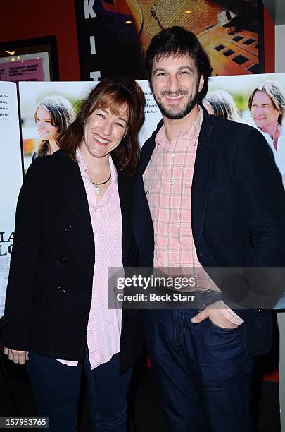 Actress Kathleen Wilhoite and director Marshall Lewy arrives at "California Solo" Los Angeles premiere at the Nuart Theatre on December 7, 2012 in...