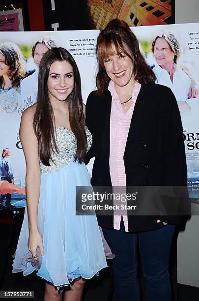 Actresses Savannah Lathem and Kathleen Wilhoite arrive at "California Solo" Los Angeles premiere at Nuart Theatre on December 7, 2012 in West Los...
