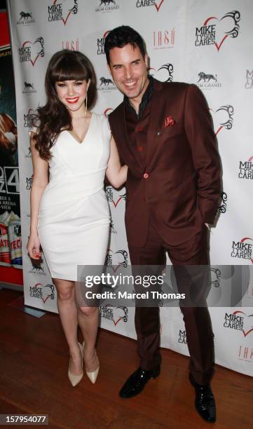 Playboy Playmate of the Year Claire Sinclair and Las Vegas headline Frankie Moreno attend the Launch Party for "Mike Tyson Cares Foundation" at Tabu...