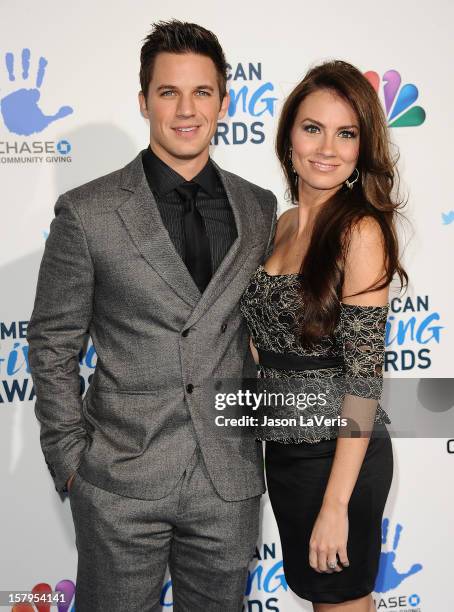 Actor Matt Lanter and fiance Angela Stacy attend 2012 American Giving Awards at Pasadena Civic Auditorium on December 7, 2012 in Pasadena, California.