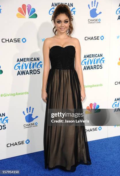 Actress Sarah Hyland attends 2012 American Giving Awards at Pasadena Civic Auditorium on December 7, 2012 in Pasadena, California.