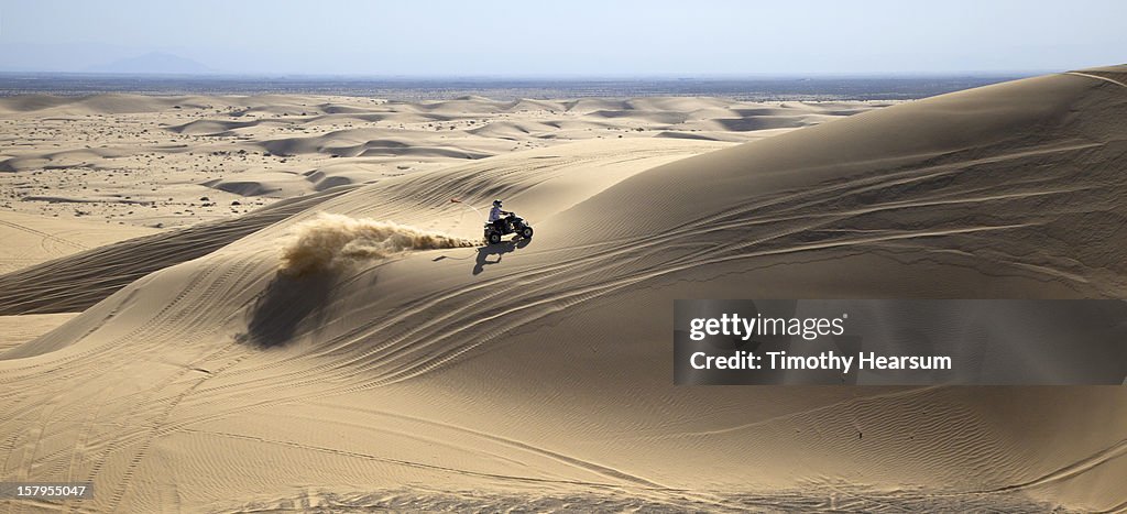 Off highway vehicle/OHV enthusiast on the dunes