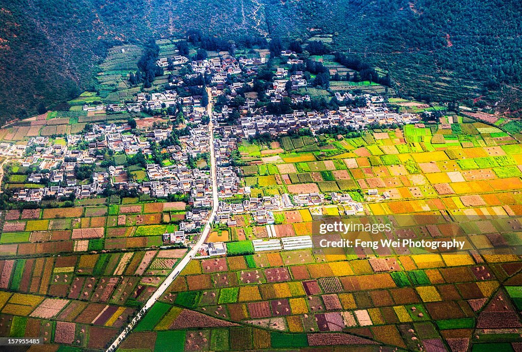 Naxi Village By Paddy Fields, Yunnan China