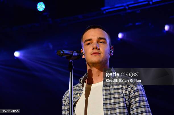 Liam Payne of the group One Direction performs onstage during Z100's Jingle Ball 2012 presented by Aeropostale at Madison Square Garden on December...