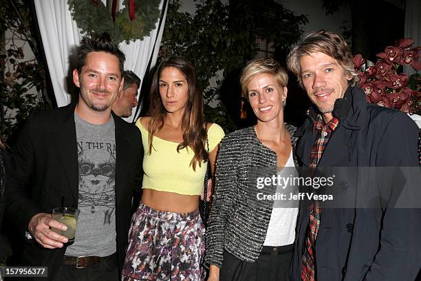 Scott Cooper, Jocelyne Cooper, Minnie Mortimer and Stephen Gaghan attend the SILVER LININGS PLAYBOOK Event Hosted By Lexus And Purity Vodka at...