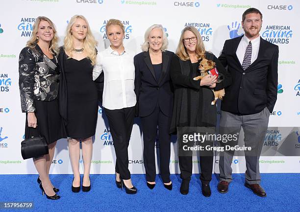 Actress Glenn Close , daughter Annie Starke and sister Jessie Close arrive at the 2nd Annual American Giving Awards at the Pasadena Civic Auditorium...
