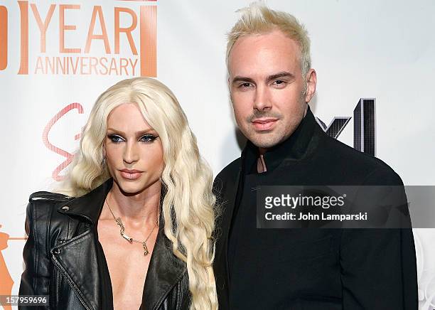 Designers Phillipe Blond and David Blond attend Mike Ruiz' Birthday Gala at XL Nightclub on December 7, 2012 in New York City.